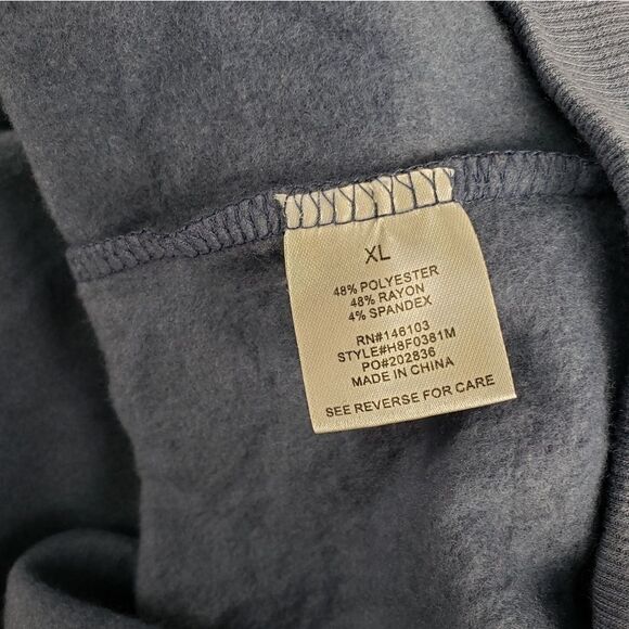 HIPPIE ROSE Jr's BLUE VELVET-STRIPE ZIP-UP HOODIE - Picture 7 of 8